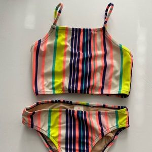 Crewcuts swimsuit, long line bikini top and bottoms. Size 8.